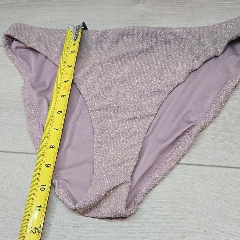 NWT Good American Women Sparkle Better Bikini Bottom Swim sz 4/XL